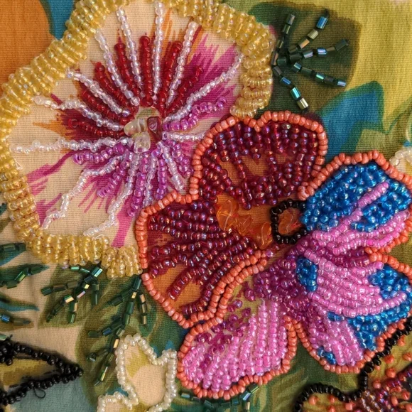 Dolce Apparel Beaded Skirt Petite Medium - Picture 4 of 7